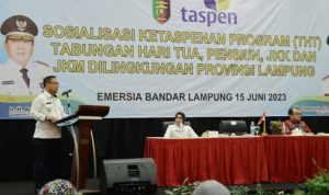 Senen Mustakim Mewakili Gubernur Membuka Acara Sosialisasi Ketaspenan Program di Lingkungan Pemprov Lampung