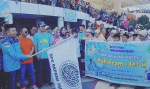 Sambut Tahun Baru Hijriyah 1445 H, Ribuan Santri BKPRMI Takalar Padati Lapangan Makkatang Daeng Sibali