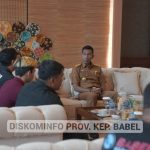 Kunjungi Pj Gubernur Suganda, Pengda JMSI Babel Paparkan Program Wartawan Menjangkau Desa