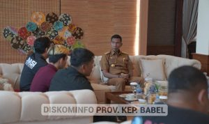 Kunjungi Pj Gubernur Suganda, Pengda JMSI Babel Paparkan Program Wartawan Menjangkau Desa