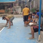 Babinsa Koramil 2303/Pulomerak, Karbak Pengecoran Lapangan Volly
