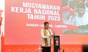 Ketua PMI Lampung Dampingi Ketum PMI Pusat Membuka Mukernas PMI 2023 di Balam