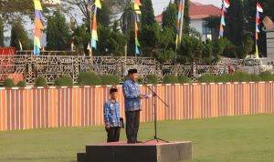 Mewakili Gebernur Zainal Abidin Pimpin Upacara Gabungan di lingkungan Pemerintah Provinsi Lampung