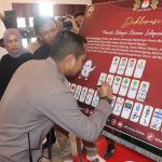 Kapolres Metro Dampingi Kapolda Lampung Hadiri Deklarasi Damai dan Kirab Pemilu 2024 di Kota Metro