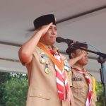 Jadi Pembina Apel Besar Hari Pramuka, Amran Mahmud Bacakan Sambutan Ketua Kwarnas Gerakab Pramuka