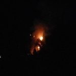 Api Merah Merona Membakar Hutan dan Lahan di Belakang SDN 7 Toboali