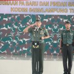 Kodim 0429/Lamtim Gelar Tradisi Korps Raport Penerimaan Perwira Baru dan Anggota Pindah Satuan
