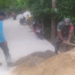Babinsa Koramil 2306/Mancak, Karbak Pengecoran Jalan