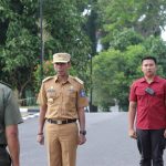 Pj Gubernur Suganda Ikuti Rangkaian Gladi Bersih Upacara HUT ke-78 Kemerdekaan RI
