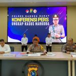 Konferensi Pers Polres Bangka Barat Ungkap Tanaman Puluhan Batang Ganja di Kawasan Bukit Menumbing