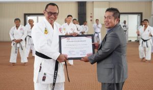 Walikota Cilegon Helldy Agustian Mengucapkan Terima Kasih Atas Penghargaan Sabuk Hitam Dari Lemkari Banten