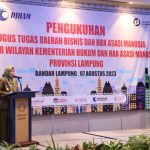 Chusnunia Chalim Hadiri Pengukuhan Gugus Tugas Daerah Bisnis dan Kemenkumham Prov Lampung 