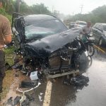Sat Lantas dan Polsek Kelapa Polres Bangka Barat Olah TKP Lakalantas R4 dengan R6