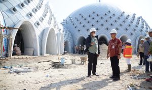 Sekda Mie Go Tinjau Pembangunan Masjid Agung Kubah Timah, Progres Sudah 82 Persen