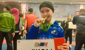 Nashiwa Heriyanto Atlet KKI 02SN Tingkat Nasional Asal Bandar Lampung Sabet Medali Emas