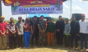 Sukseskan Program Ketahanan Pangan, Babinsa Hadiri Pesta Panen Raya