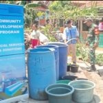 Babinsa Koramil 2303/Pulomerak, Puan Ter Pendampingan Bantuan Air