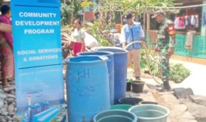 Babinsa Koramil 2303/Pulomerak, Puan Ter Pendampingan Bantuan Air