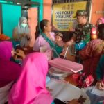 Babinsa Koramil 2303/Pulomerak, Puan Ter Pendampingan Imunisasi Balita