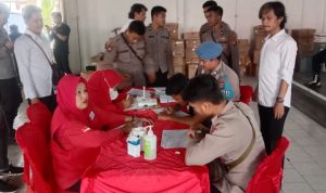 HUT Humas Polri ke 72, Polres Bangka Selatan Gelar Aksi Donor Darah