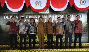 Mingrum Gumay Menerima Silaturahmi Jajaran Bawaslu Provinsi Lampung