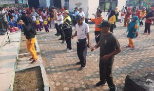 Danramil Metro Kibang Hadiri Olahraga Bersama Forkopimda Lamtim