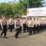 Kapolres Metro Pimpin Apel Gelar Pasukan Mantap Brata Krakatau 2023-2024