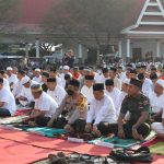Kapolres Jeneponto Bersama Forkopimda Hadiri Shalat Istisqa di Lapangan Pastur