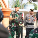Jabat Dansubsatgas, Dandim 0429/Lamtim Pimpin Apel Gelar Pasukan Pam VVIP RI-1