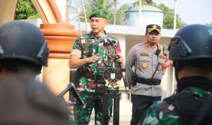 Jabat Dansubsatgas, Dandim 0429/Lamtim Pimpin Apel Gelar Pasukan Pam VVIP RI-1