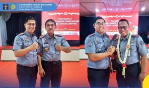 Abdul Aziz Karutan Kelas IIB Sukadana Hadiri Sertijab Kalapas Kelas I di Bandar Lampung