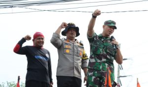 Dandim 0623/Cilegon Ikut Amankan Demo di Kota Cilegon
