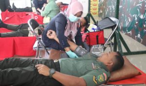 Peringati HJK 78, Kodim 0429/Lamtim Gelar Baksos Donor Darah