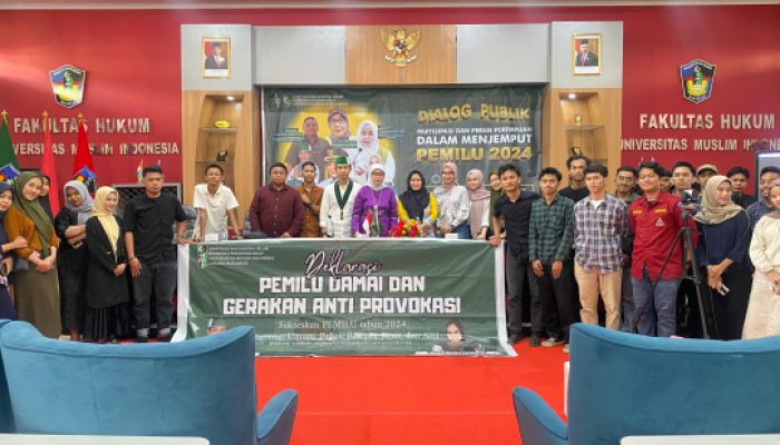 Siap Kawal Pemilu, HMI Korkom UMI Gelar Deklarasi Pemilu Damai