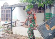 Babinsa Koramil 2301/Cilegon, Karbak Pemasangan Konblok