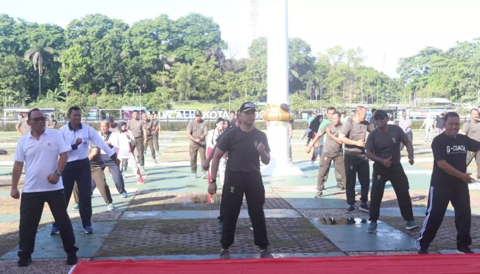 Dandim 0623/Cilegon Mengajak Olahraga Bersama Forkopimda Kota Cilegon