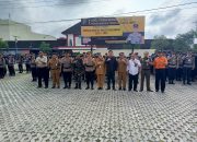 Apel Pasukan PAM Pemilu 2024 Polresta Pangkalpinang, Pemkot Ikut Memeriksa Kondisi Perlengkapan Personil