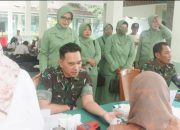 Dalam Rangka HUT Ke 78 Persit Kartika Chandra Kirana, Persit KCK Cab XLIX Dim 0623 Melaksanakan Kegiatan Donor Darah