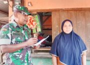 Babinsa Koramil 2305/Cinangka, Puan Ter Pendataan Rumah Kontrakan 
