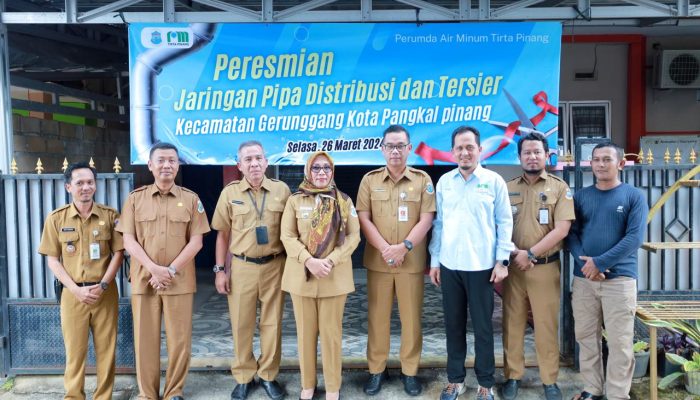 Jaringan Pipa Distribusi dan Tersier Kecamatan Gerunggang Diresmikan
