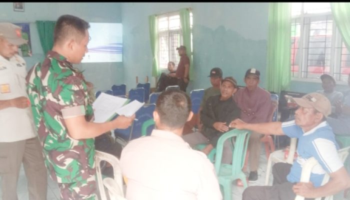 Babinsa Koramil 2302/Bojonegara, Puan Ter membahas Gotong Royong