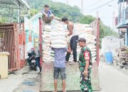 Babinsa Koramil 2303/Pulomerak, Puan Ter Pendampingan Bantuan Beras