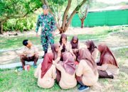 Babinsa Koramil 2301/Cilegon, Bintahwil bersama SMPN 1 Kota Cilegon Memberikan Materi Kebangsaan