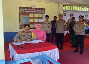 Kapolres Bangka dan Ketua Bhayangkari Cabang Bangka Melakukan Kunjungan Ke Pos Pelayanan dan Pengamanan Ops Ketupat Menumbing 2024