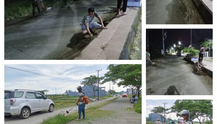 Patut Di Apresiasi, Lurah Kalabbirang Seharian Kerja Bakti Dilanjutkan pada Malam Hari