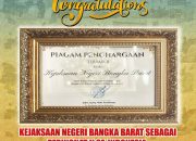 Berikan Kinerja Terbaik, Kejari Muntok Sabet Penghargaan