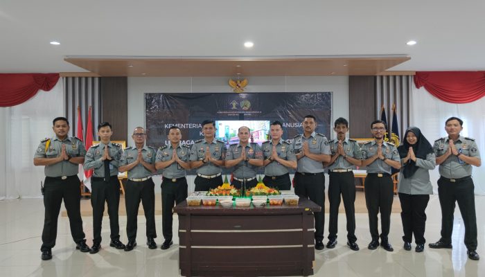 Upacara Memperingati Hari Bakti Pemasyarakatan KEMENKUMHAM ke 60 di Lapas Cilegon