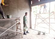 Babinsa Koramil 2302/Bojonegara, Karbak Pemasangan Batu Bata