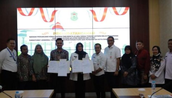 Pemkot Pangkalpinang Menerima Hibah Barang Milik Negara Dari Kementerian PUPR