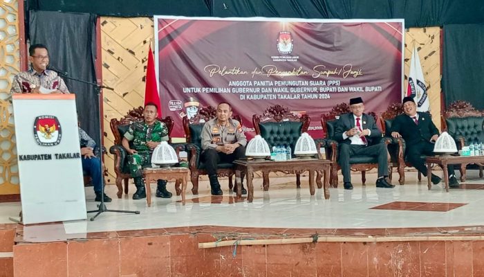 Kapolres Takalar Hadiri Pelantikan 330 Anggota PPS untuk Pemilu 2024